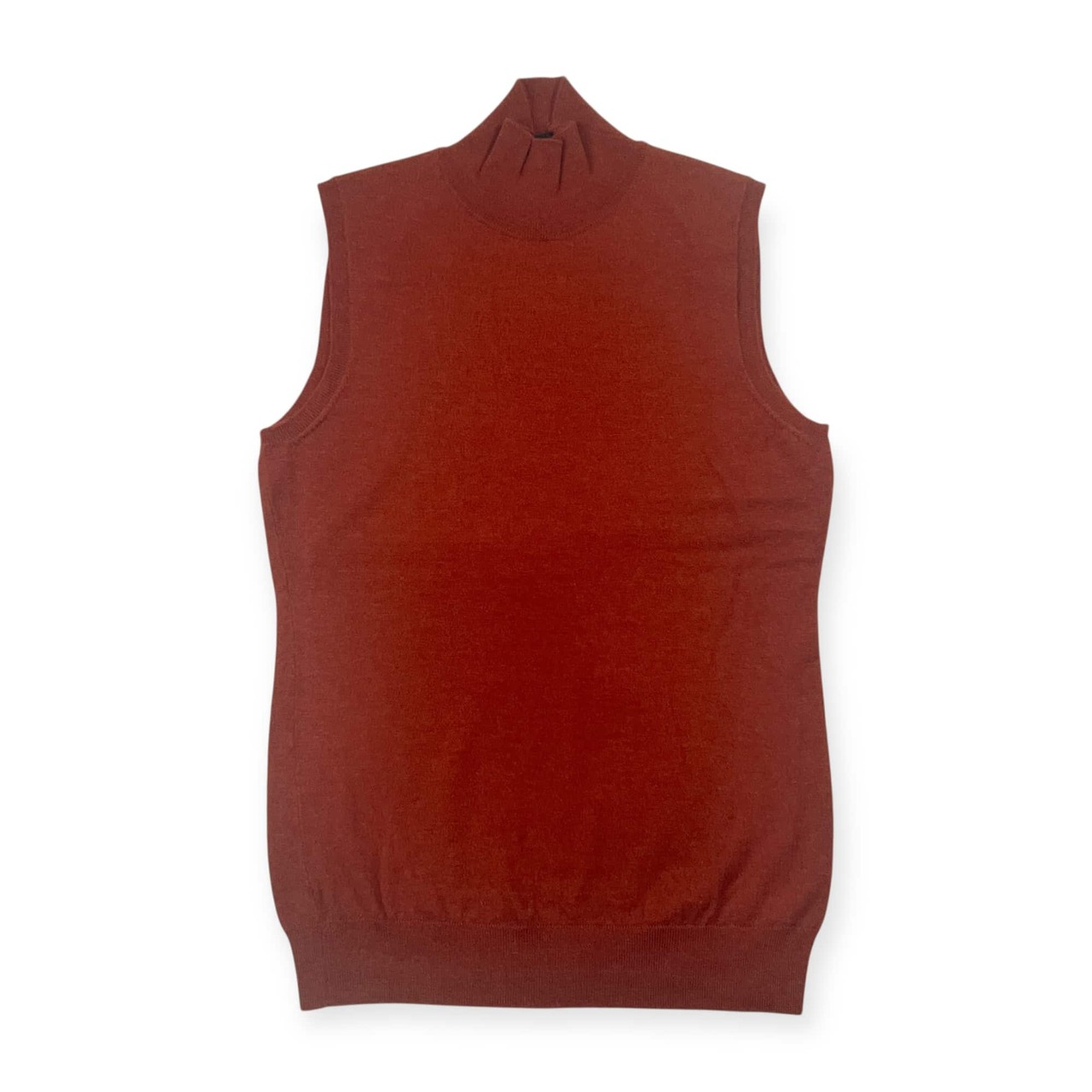 カシミヤ混 theory セオリー ノースリーブ  ニット セーター S/えんじ色 レディース