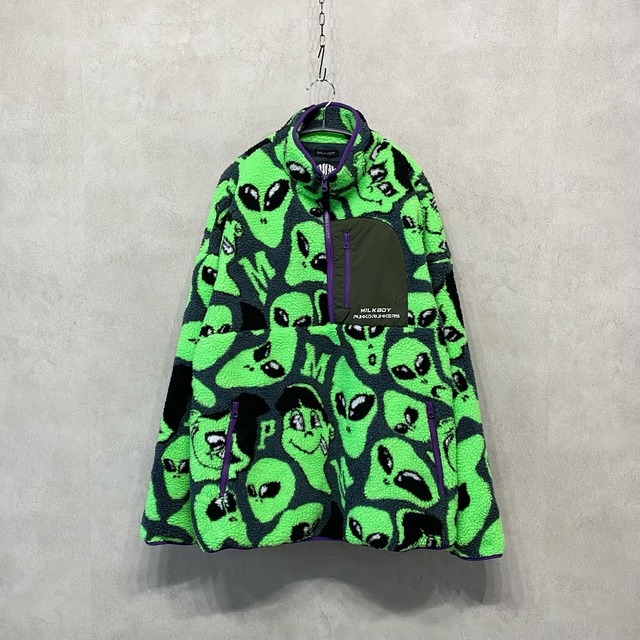 宇宙人ボアフリースJKT / ﾈｵﾝｸﾞﾘｰﾝ【PUNK DRUNKERS × MILKBOY】