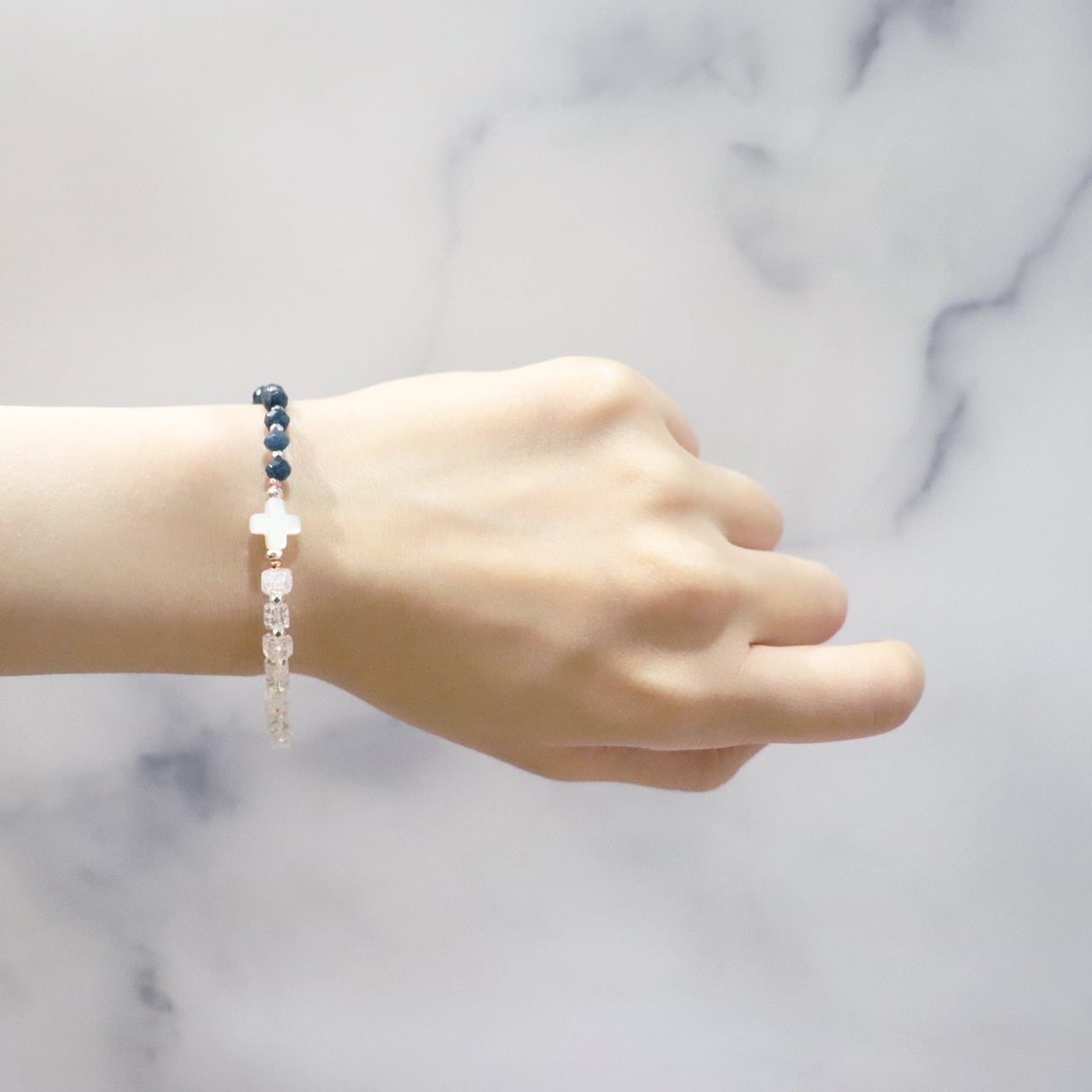 Starry Sky Fragment】ラピスラズリ×プレスシェル×クラック水晶