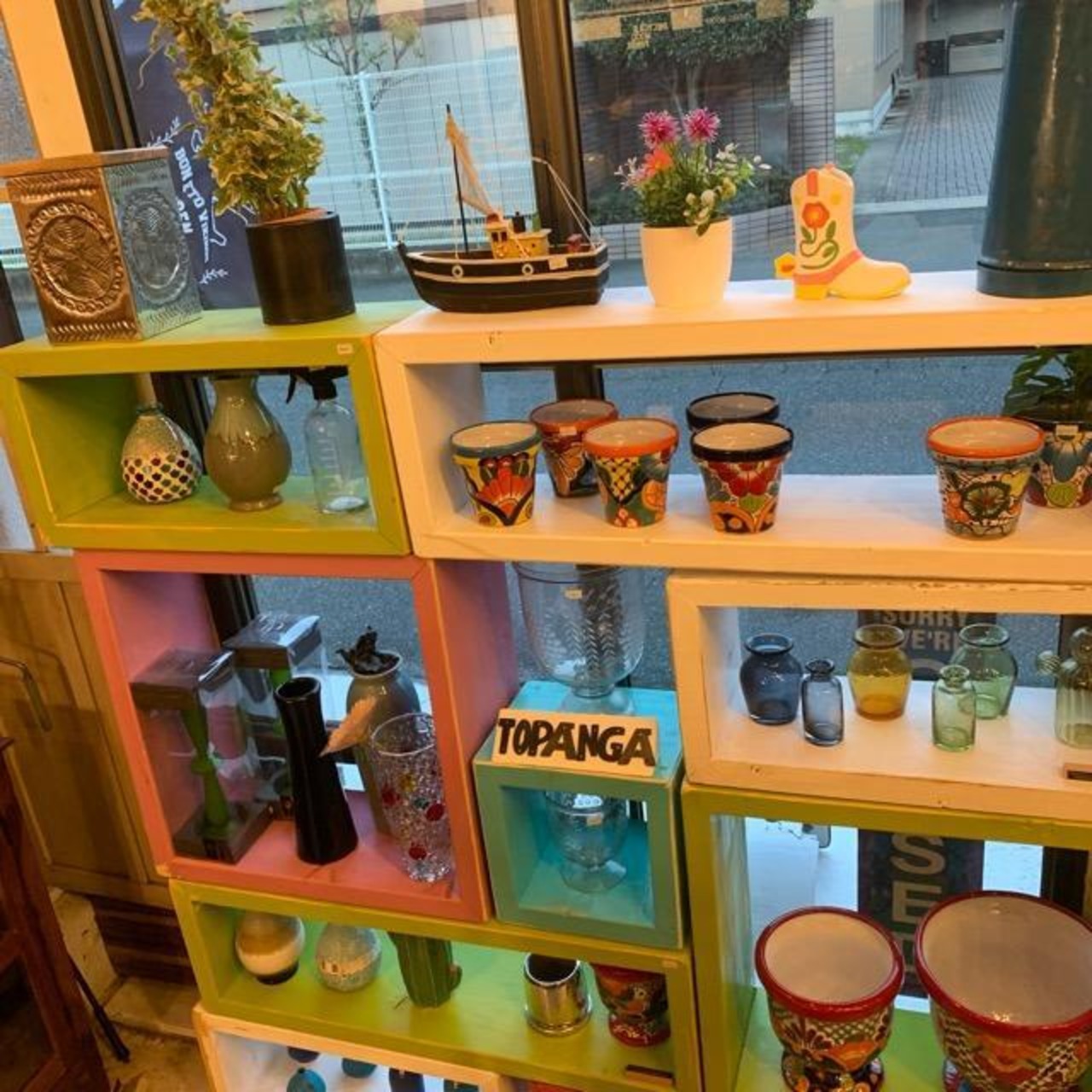 TOPANGA Furniture　カラフルウッドボックス　Sサイズ/グリーン　ピンク　ターコイズブルー　ホワイト　イエロー　レッド　受注生産可能　