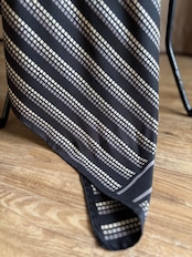 geometric stripe silk scarf-5153-8