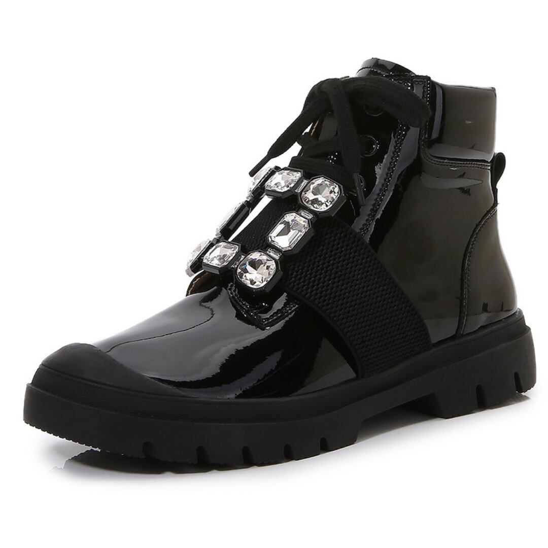 ダイヤモンド バックル エナメル スニーカー 341241