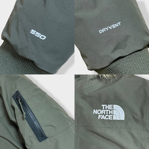 【THE NORTH FACE】 STOVER JACKET グースダウン 550フィル US限定 日本未発売 カーキ 刺繍ロゴ  DRY VENT カーキ アウター L アウトドア ノースフェイス US古着