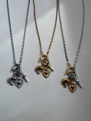 horse heart cross necklac