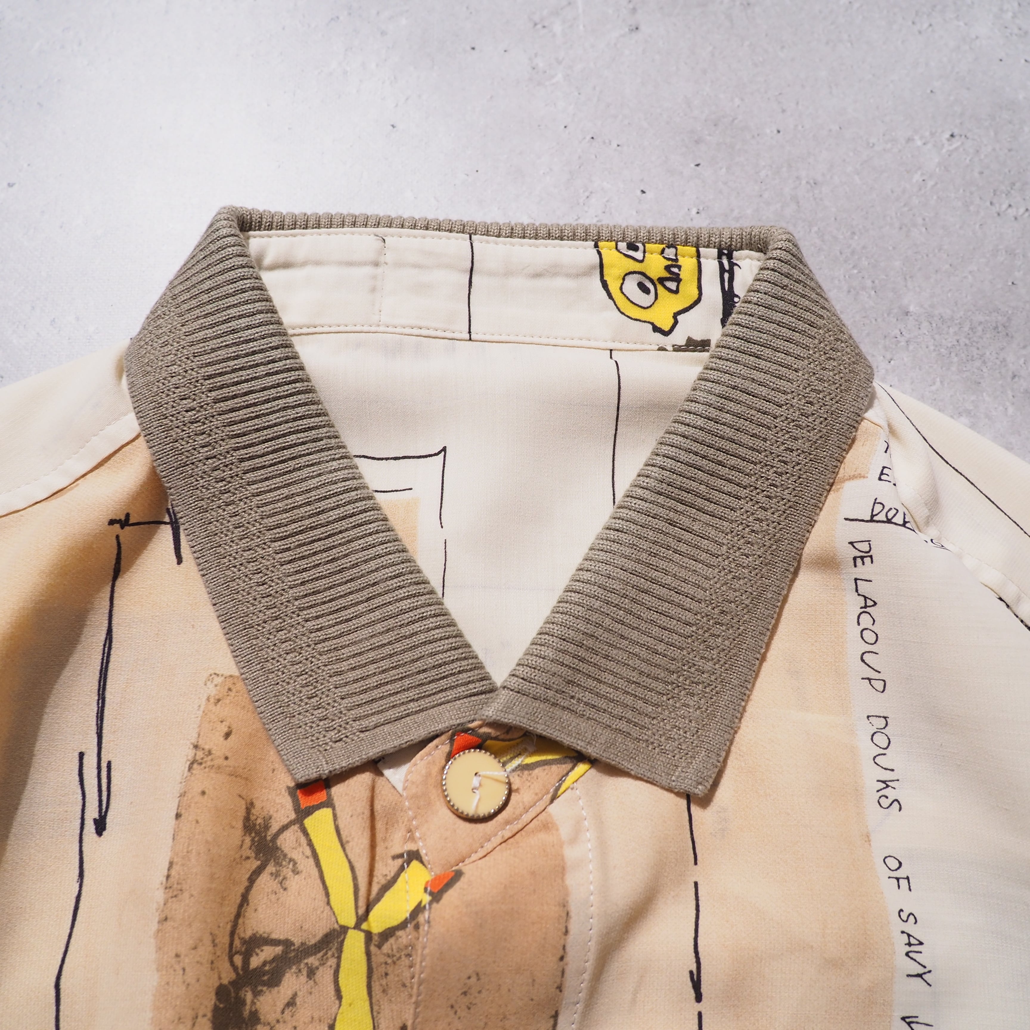 1990s Random Formula Full pattern Design vintage loose SS shirt
