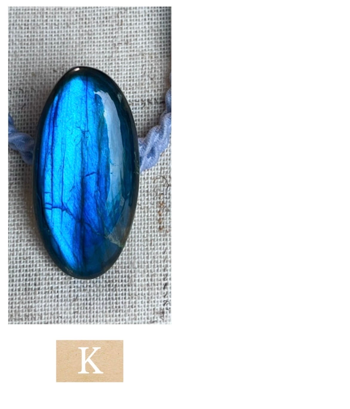 アンデシンラブラドライト　ヘアゴム AAAAA Oval Labradorite hair accessory(マダガスカル産オーバル