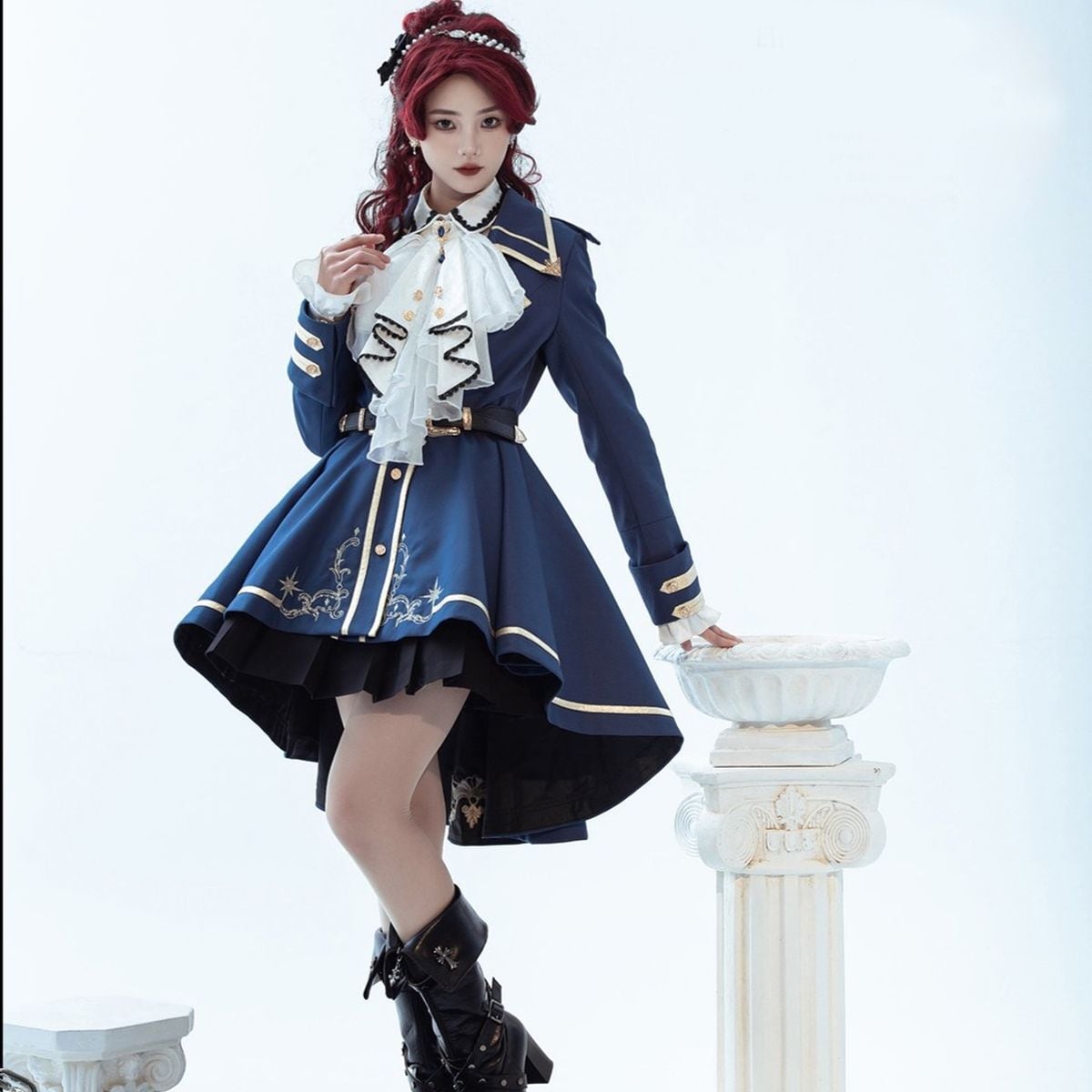 勇者の蒼き誓い〜蒼穹の軍服ロリータセット〜：トップス | Maiden's Rêve