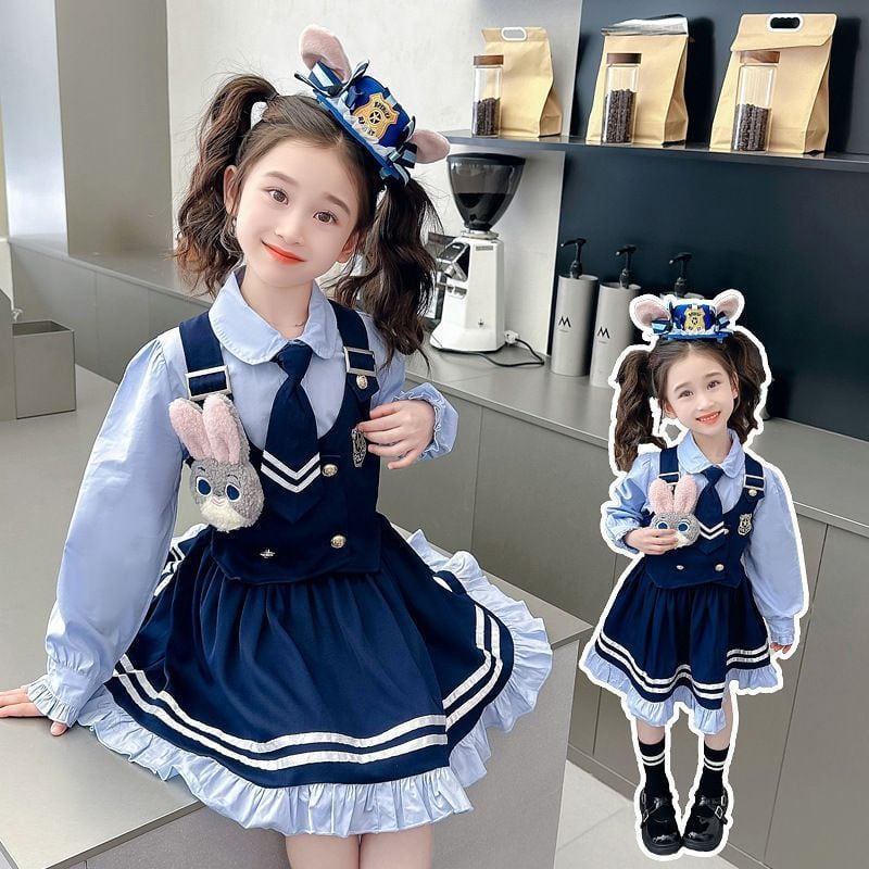 ズートピア ジュディ・ホップス 子供用 警察服 ワンピース コスプレ