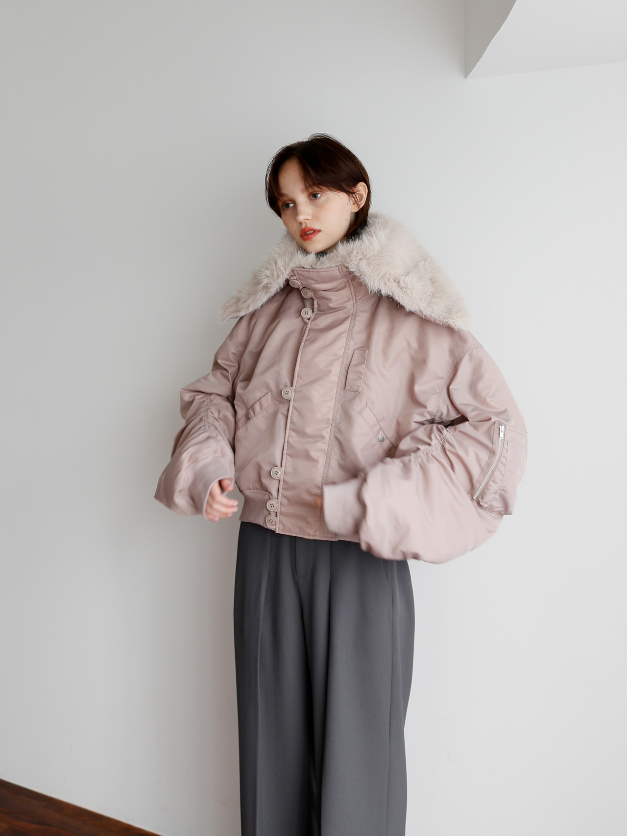 volume sleeve flight jacket | Katrin TOKYO