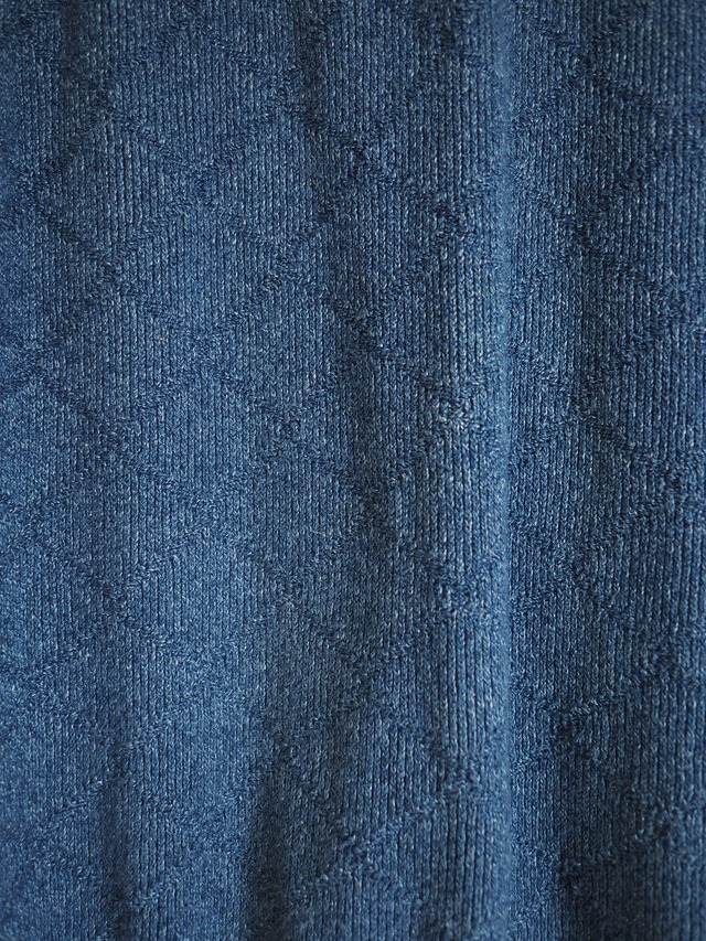 1990’s DENMARK BLUE WILLIS Indigo Cotton Knit Vest／XL