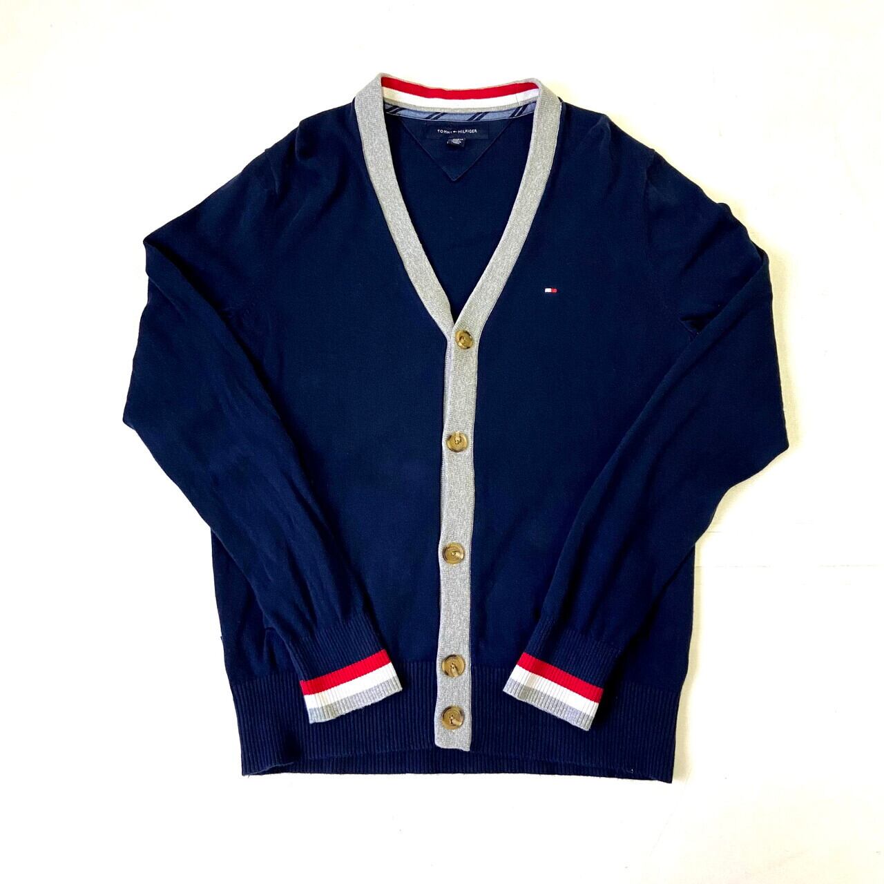 TOMMY HILFIGER トミーヒルフィガー Vネック コットンニット 