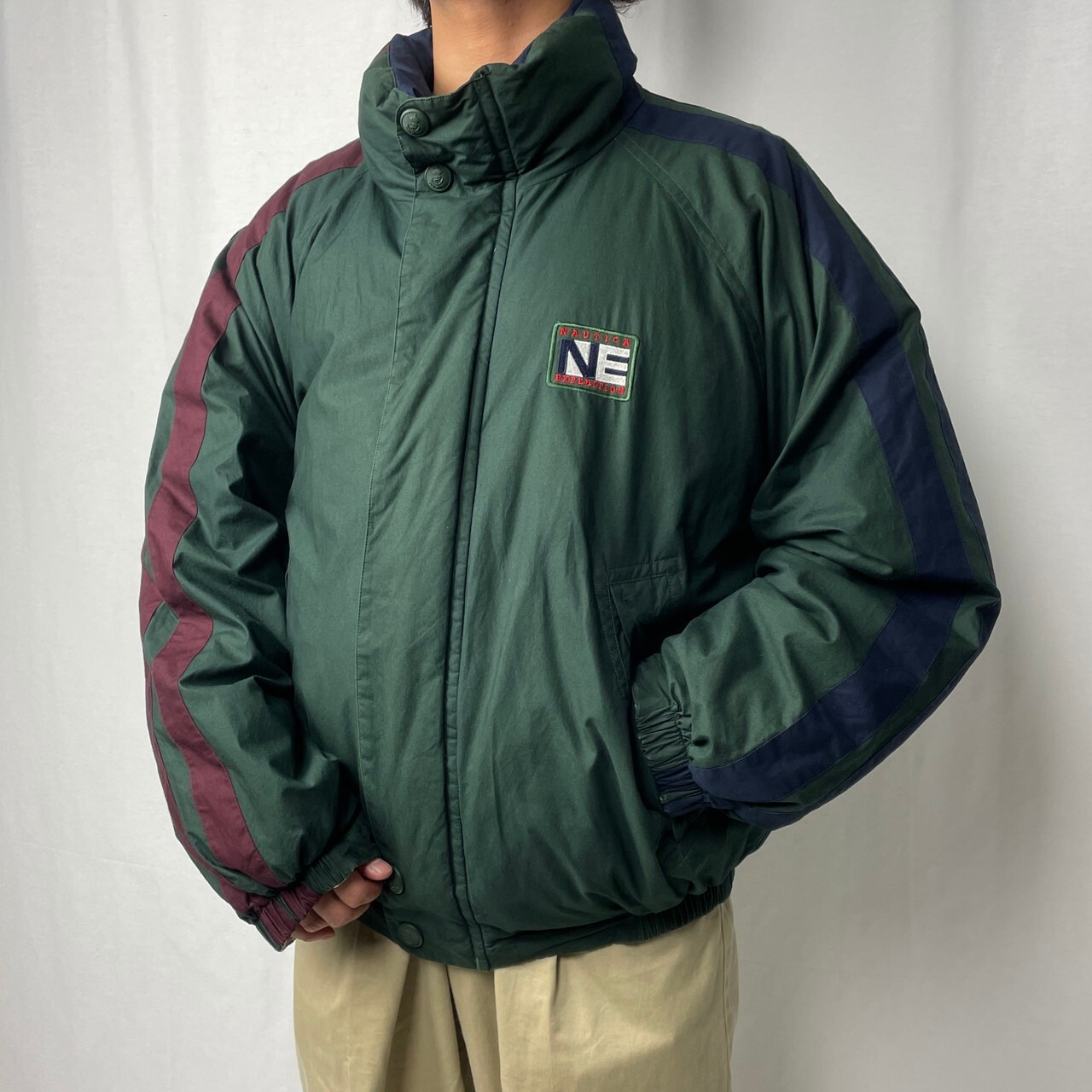 90年代 NAUTICA EXPEDITION ノーティカ ダウンジャケット メンズL 古着 