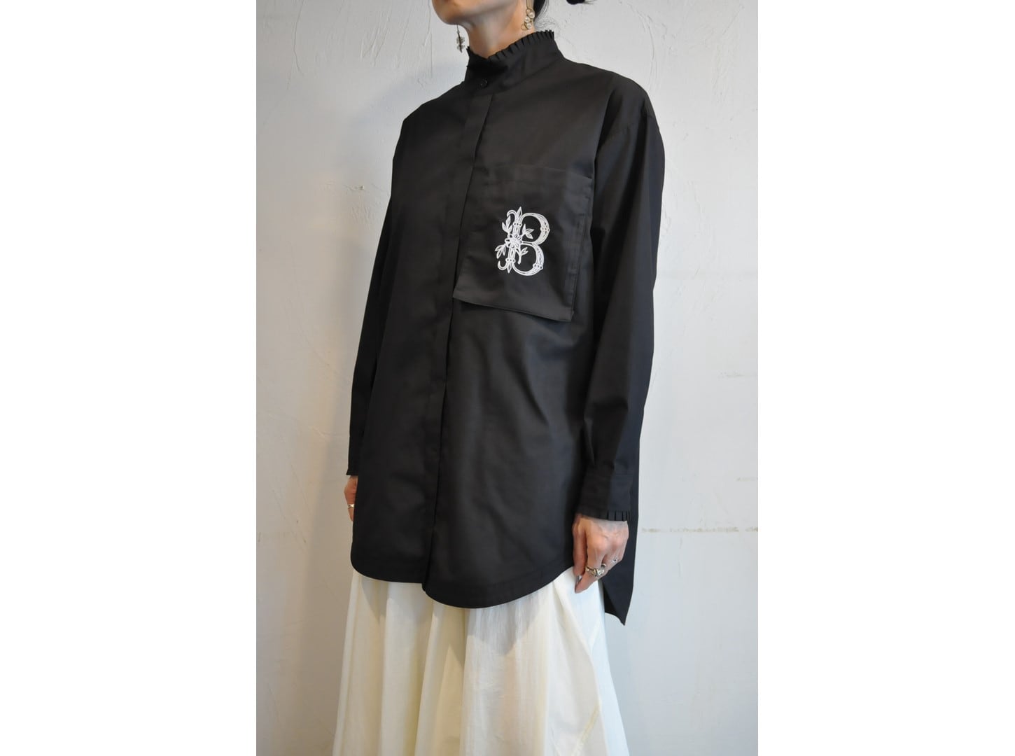 thomas magpie】high neck big shirt /【トーマスマグパイ】ハイネック