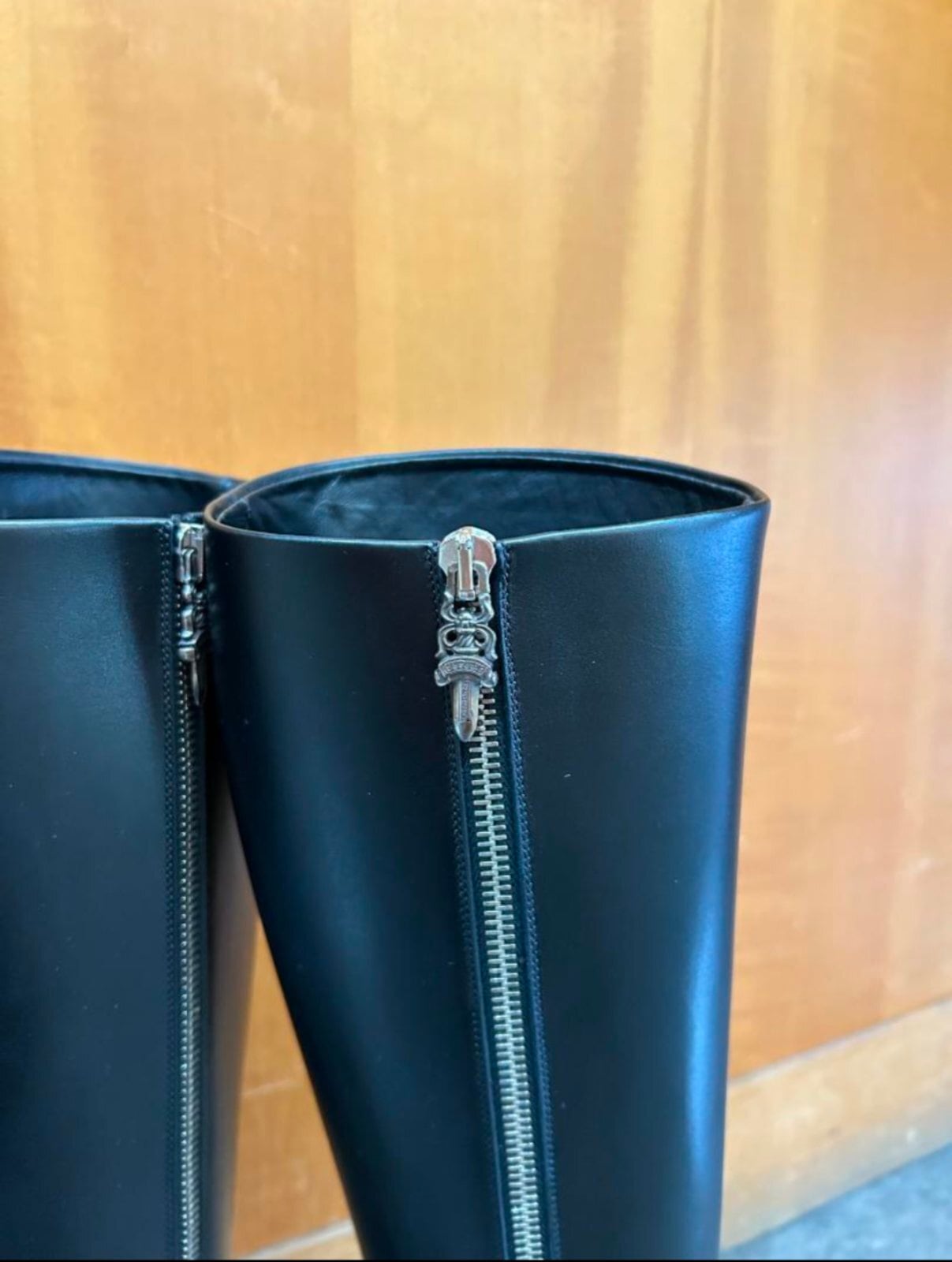 CHROME HEARTS クロムハーツ ヒールブーツ ブラック | chromehearts