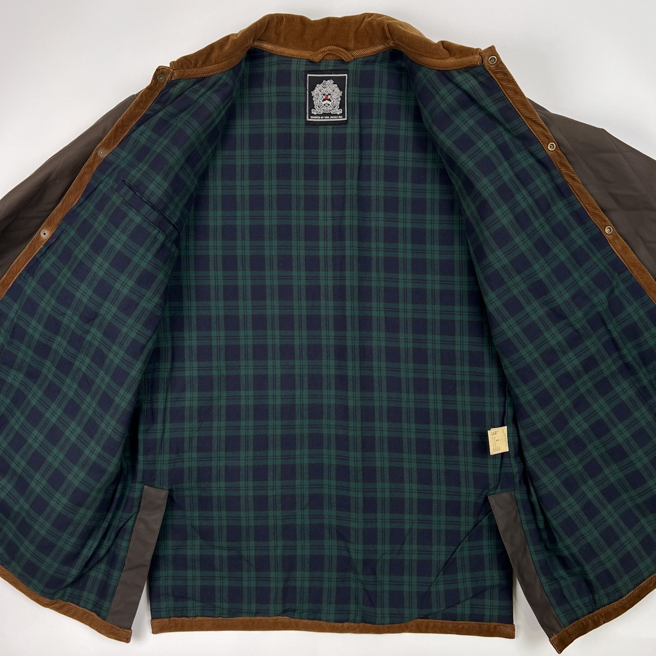VAN JAC ヴァンヂャケット オイルド風 コーティング キルティング コート サイズ L /メンズ/裏チェック