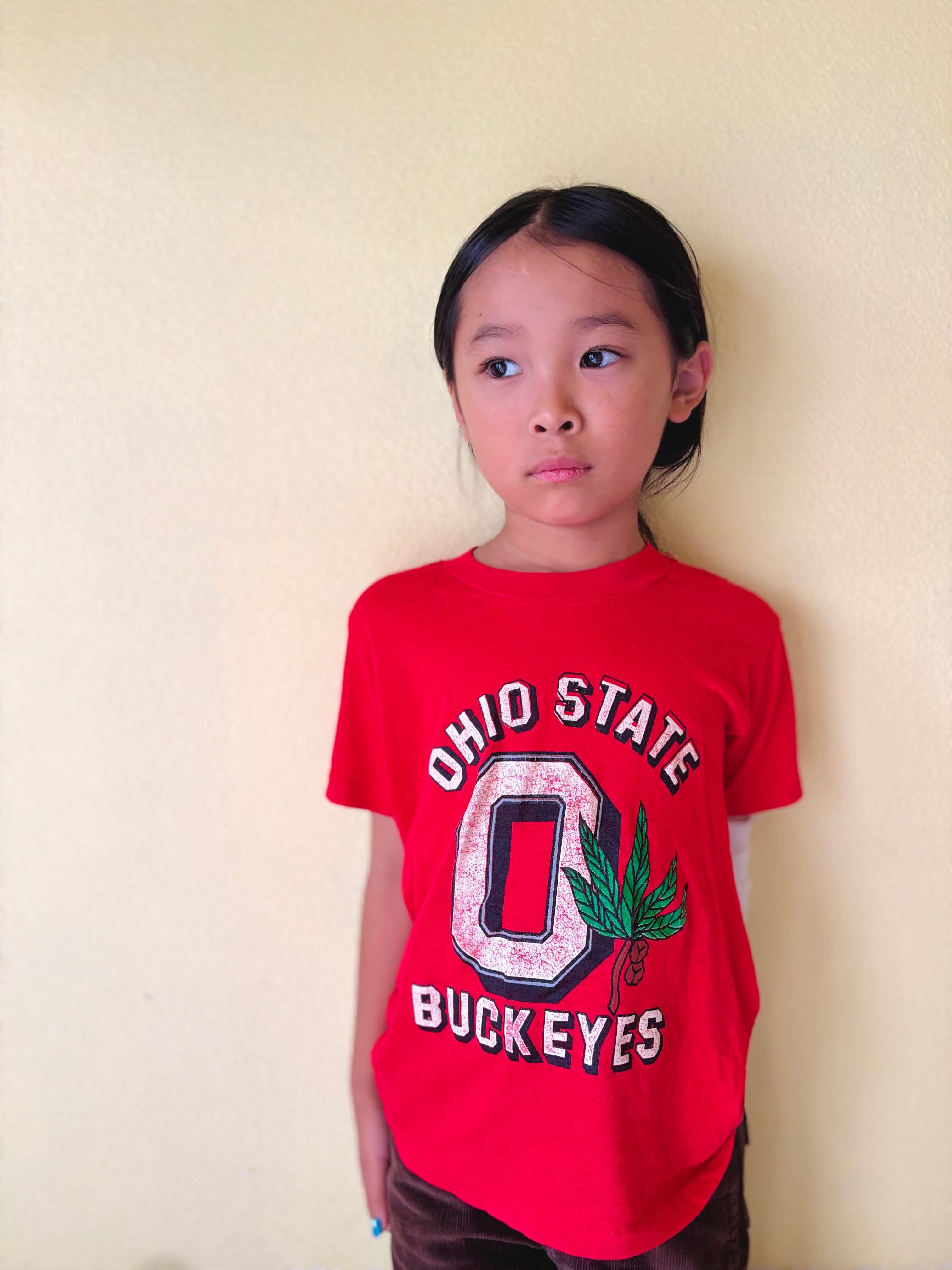 【KIDS vintage】 90's vintage OHIO STATE BUCKEYES T-sh. size:4-6y