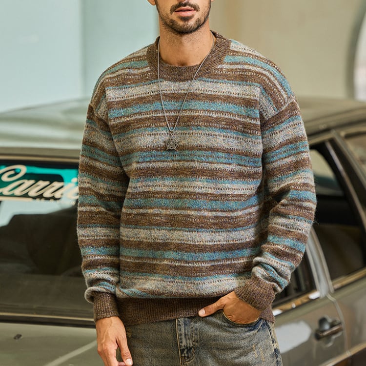 アメリカンレトロ ボーダーニット 3色 G00070