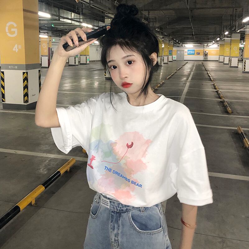 スタイルホワイトTシャツ サマールーズ かわいい 夏物 試着室59507242561