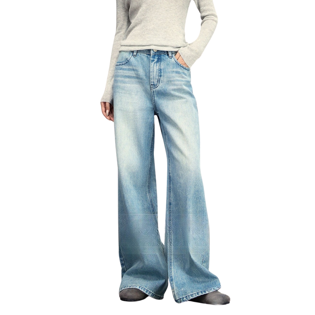 ローライズ ワイド デニムパンツ 　　 00063