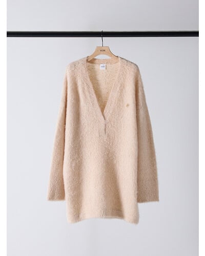 【YENN】[Y254-91123] ALPACA MIX TUNIC PO