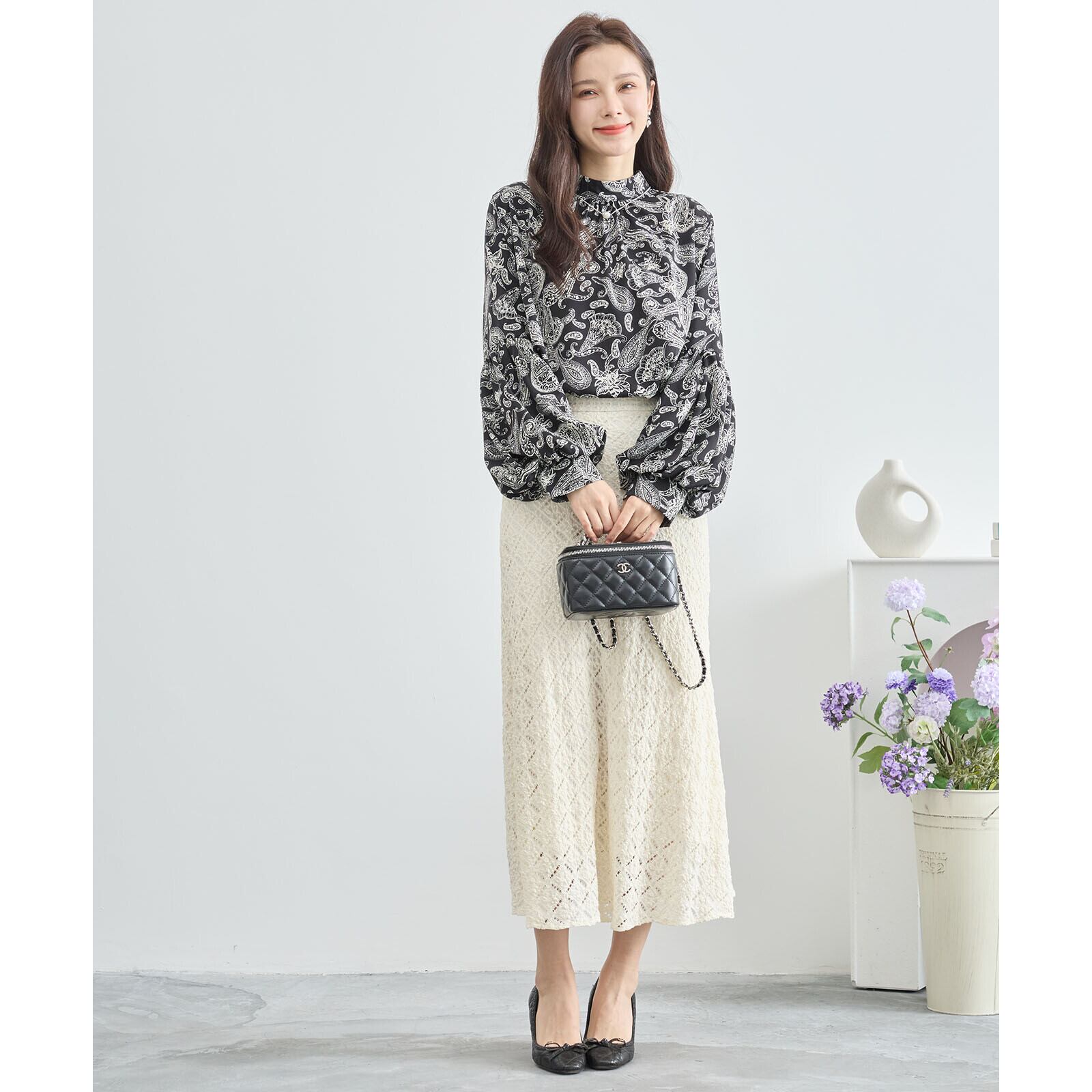 大人可愛いペイズリー柄ブラウス | 日本橋こまち堂