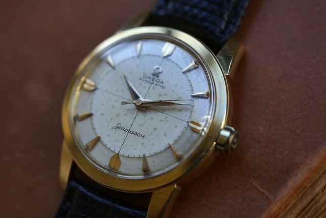 【OMEGA】1958年製 オメガ シーマスター デラックス 第三世代 コンビネーションインデックス 自動巻き 18金無垢 OH済み/ Vintagewatch / Seamaster De luxe / 18K / 3rd / Cal.501