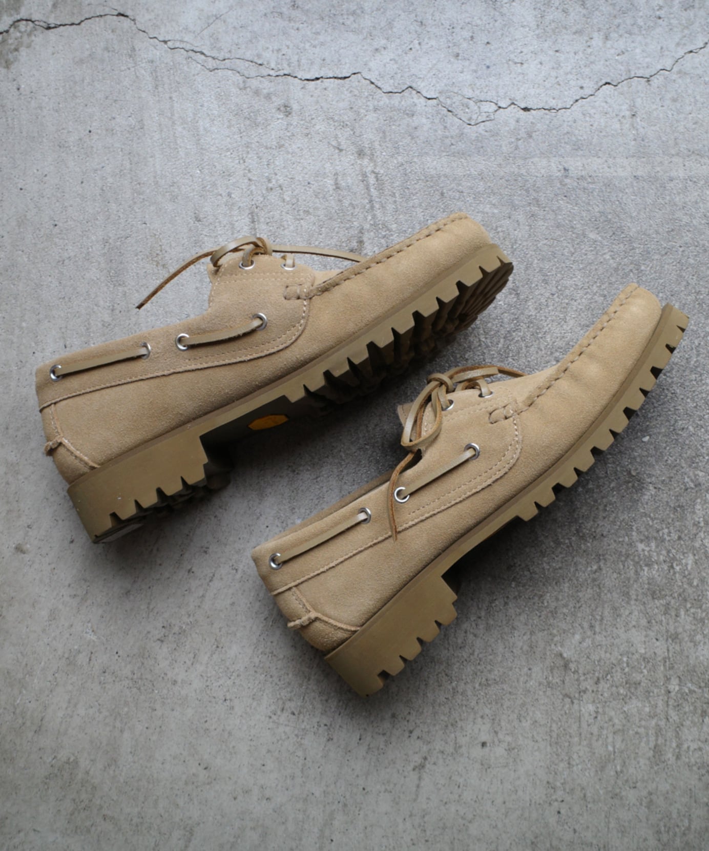 UNUSED / UH0633 SUICOKE DECK SHOES VIBRAMSOLE(BEIGE) | AfterSchool