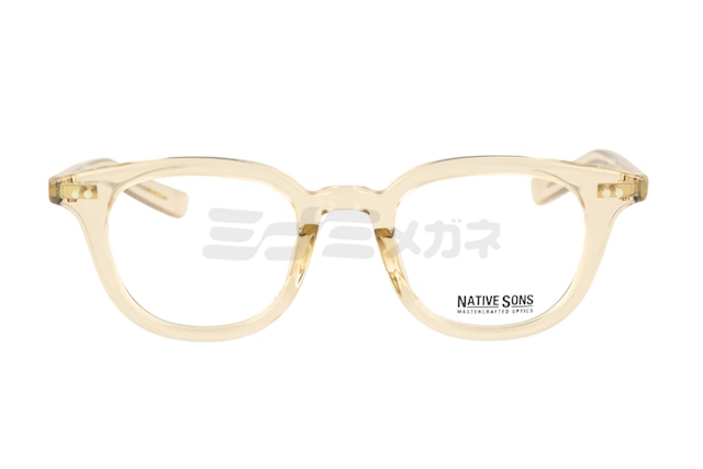 NATIVE SONS クリア メガネ GUERRERO Col.Honey Mauve PL-042U 46サイズ 48サイズ ウェリントン ゲレロ ネイティブサンズ 鯖江 日本製 正規品-2枚目