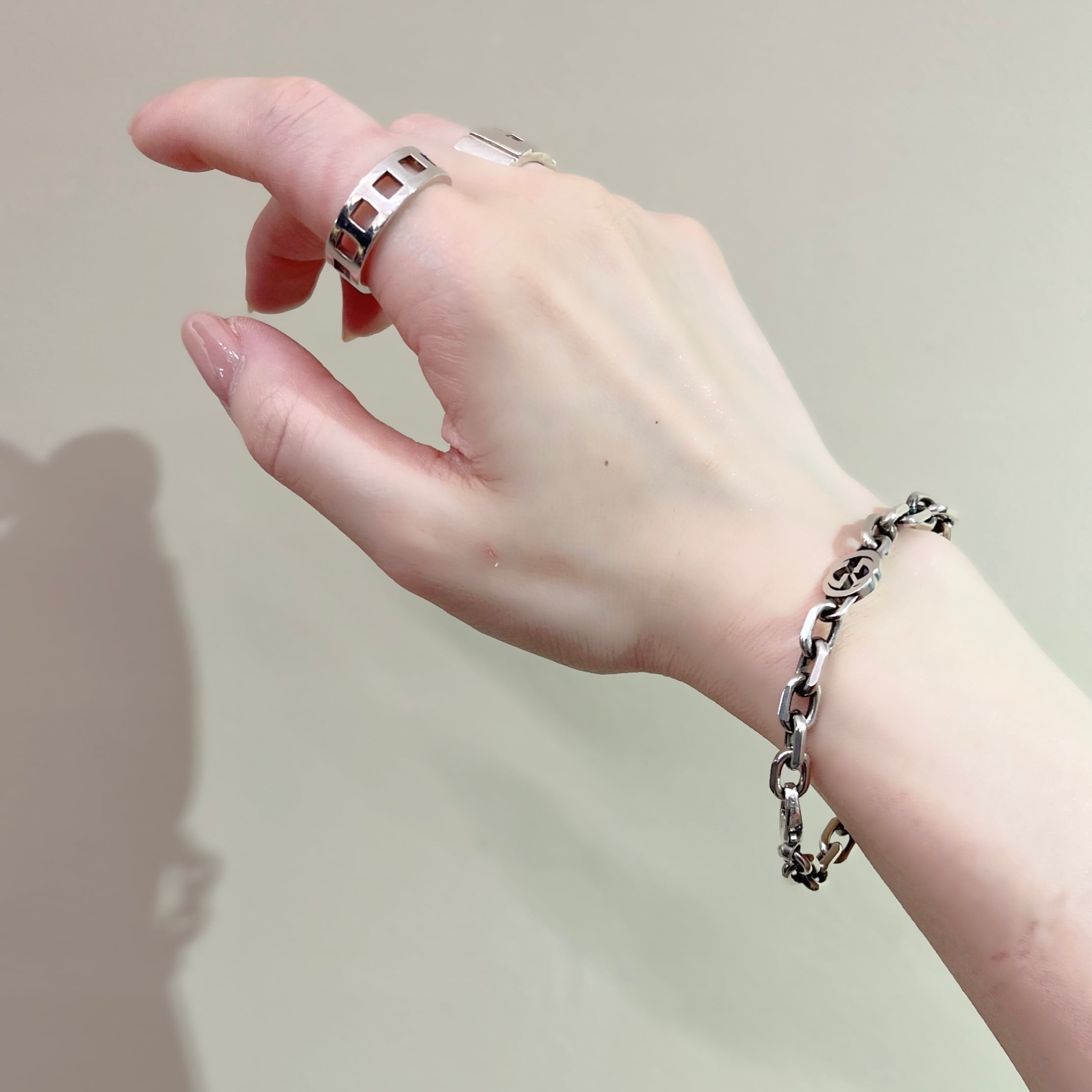 GUCCI】T 2792 グッチ インターロッキングG チェーンブレスレット