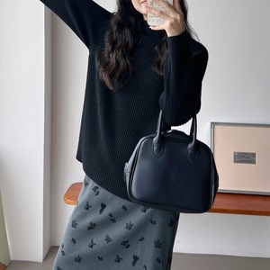 rib knit high neck top