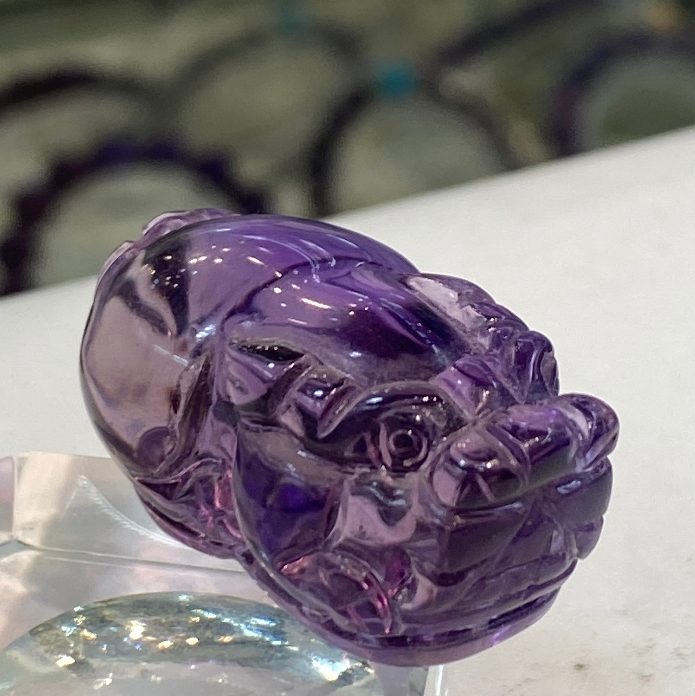 厳選 ナミビア産 宝石質 アメトリン アメジスト貔貅 ヒキュウ 透明度