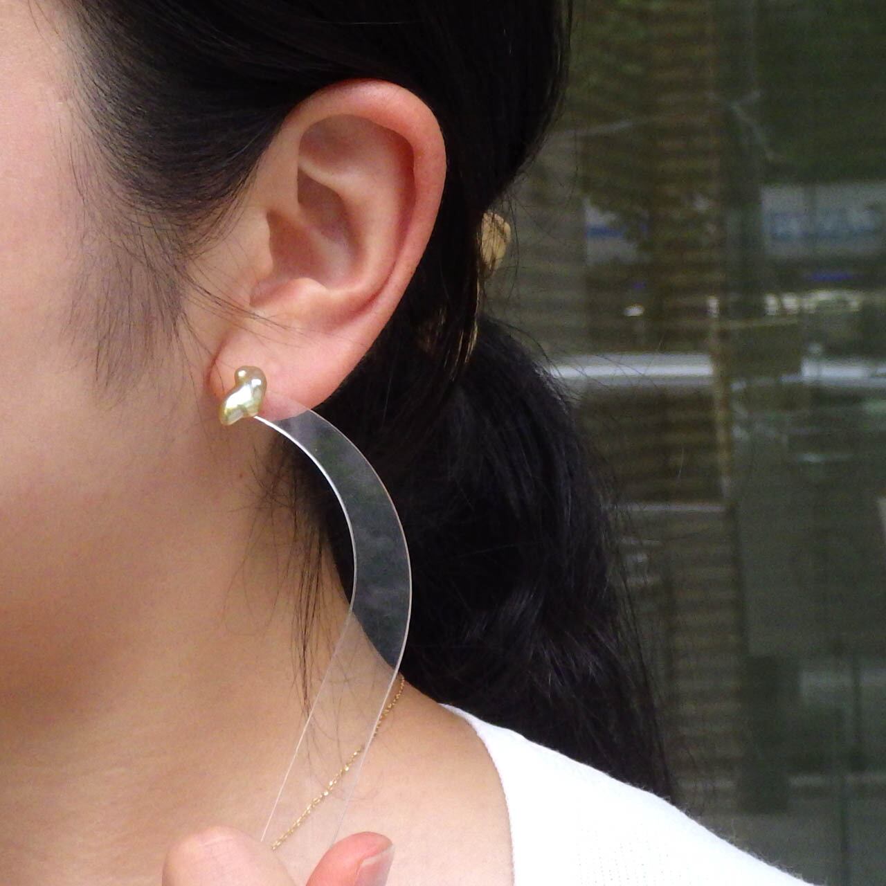 K18YG 南洋白蝶ケシ真珠ピアス（R50703） | KAWABE JEWELRY online shop