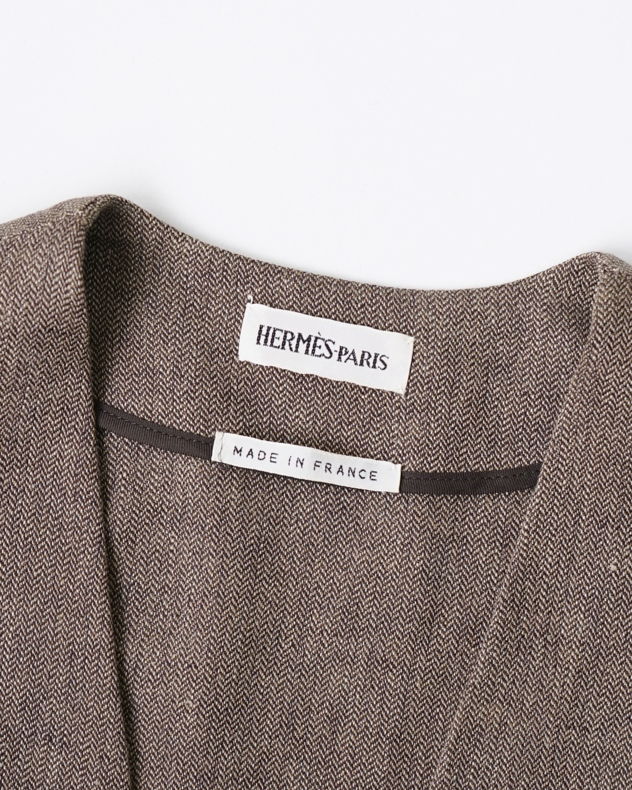 〈Hermès by martin margiela〉Linen Collarless Jacket