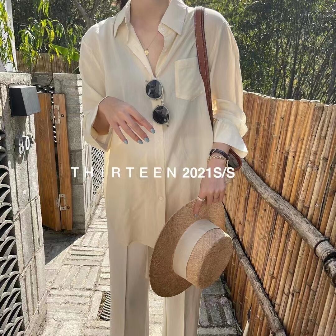 オーバーサイズ　シンプルシャツ　AJ2205-623