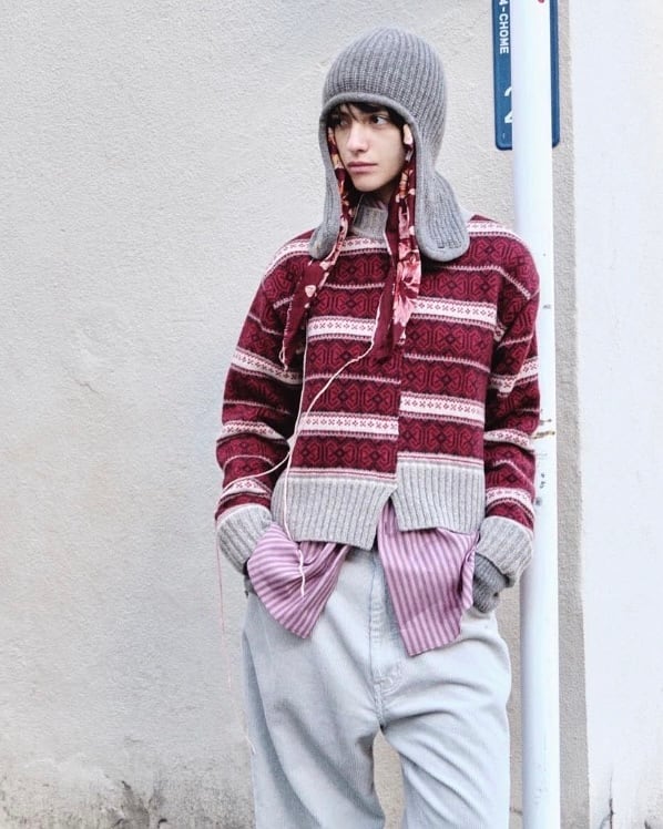 Nikki ESSENTIAL PIECES/nordic crewneck knit