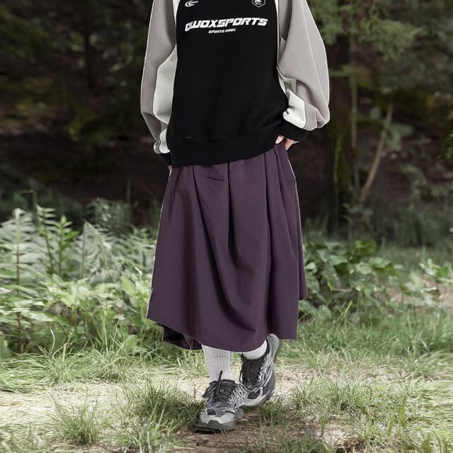 Outdoor design loose pants -2col- A0164