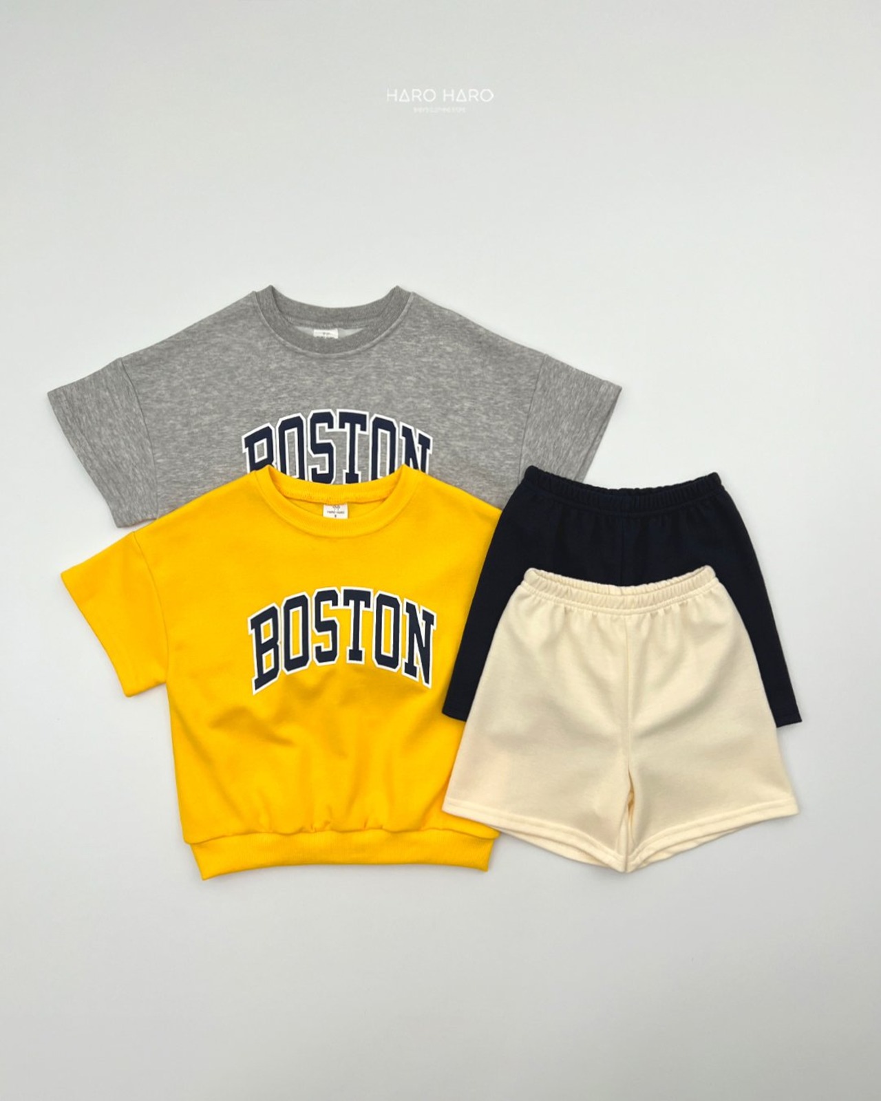 [HARO HARO] Boston Set-up (2XL/3XL/4XL) / [하로하로] 보스턴상하세트 (2XL/3XL/4XL)