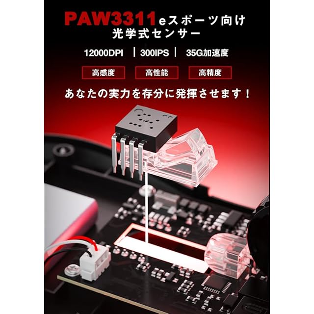 新品】 フィリップス ゲーミングマウス 無線 マウス 超軽量 52g 3