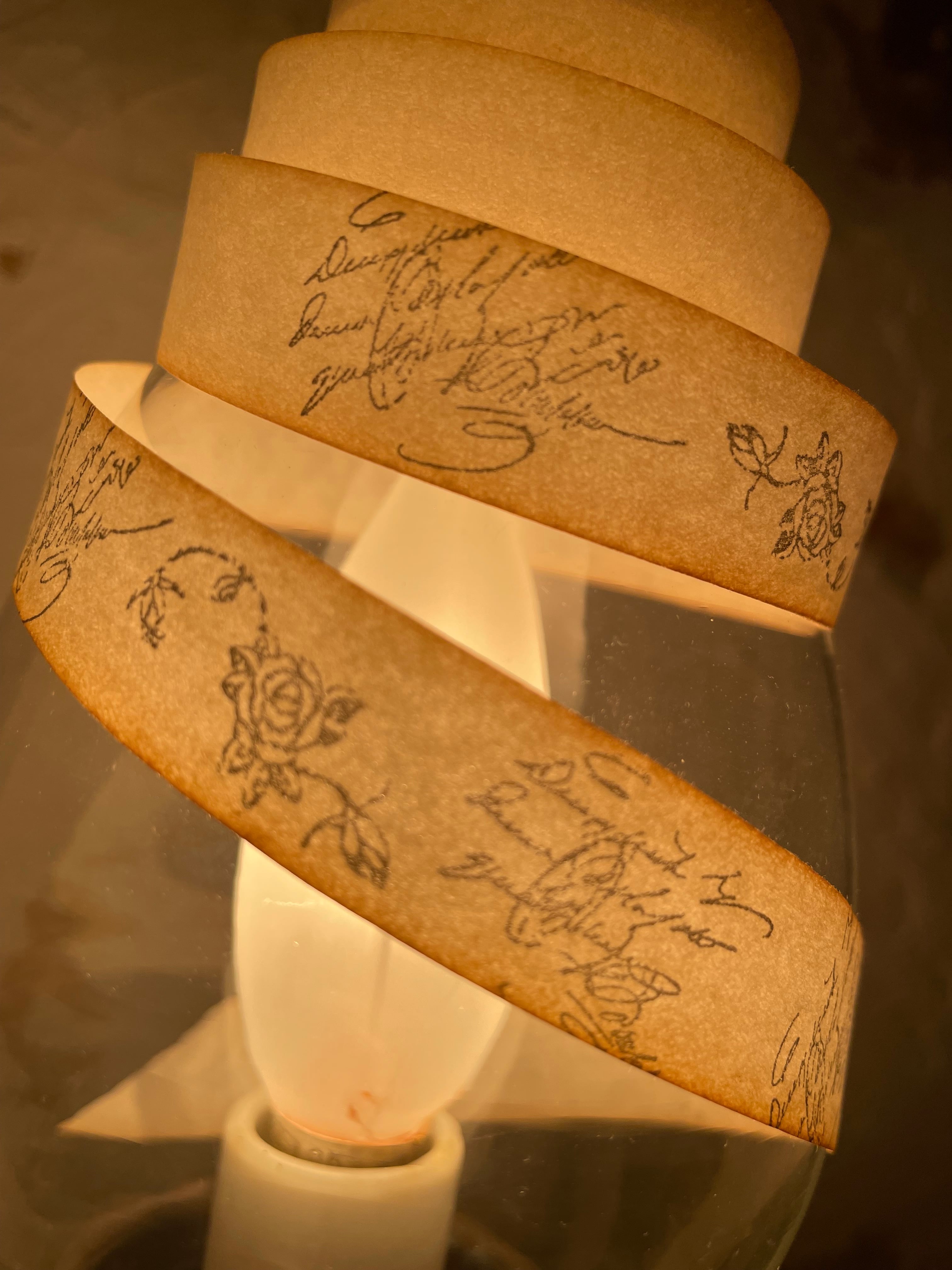 オリジナルスタンプ#13(antique rose)薔薇と手書き文字のスタンプ