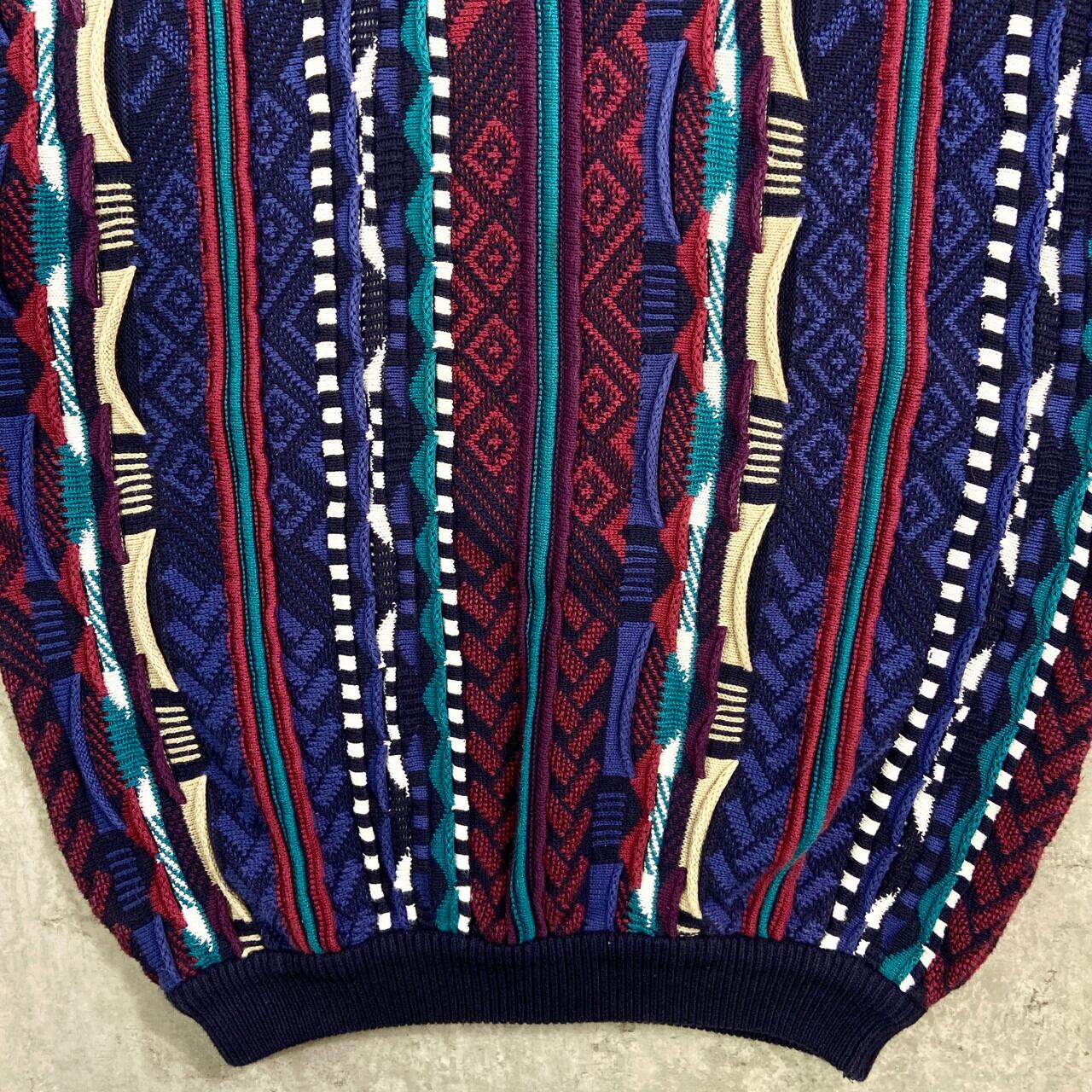 90年代 COTTON TRADERS 3Dニット クージー風 コットンニットセーター