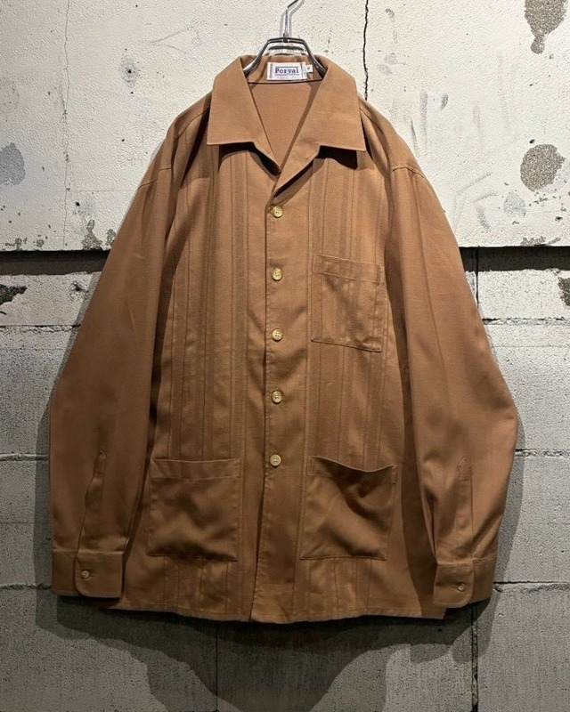 【Caka otto】70's “Perval” Vintage Loose L/S Shirt