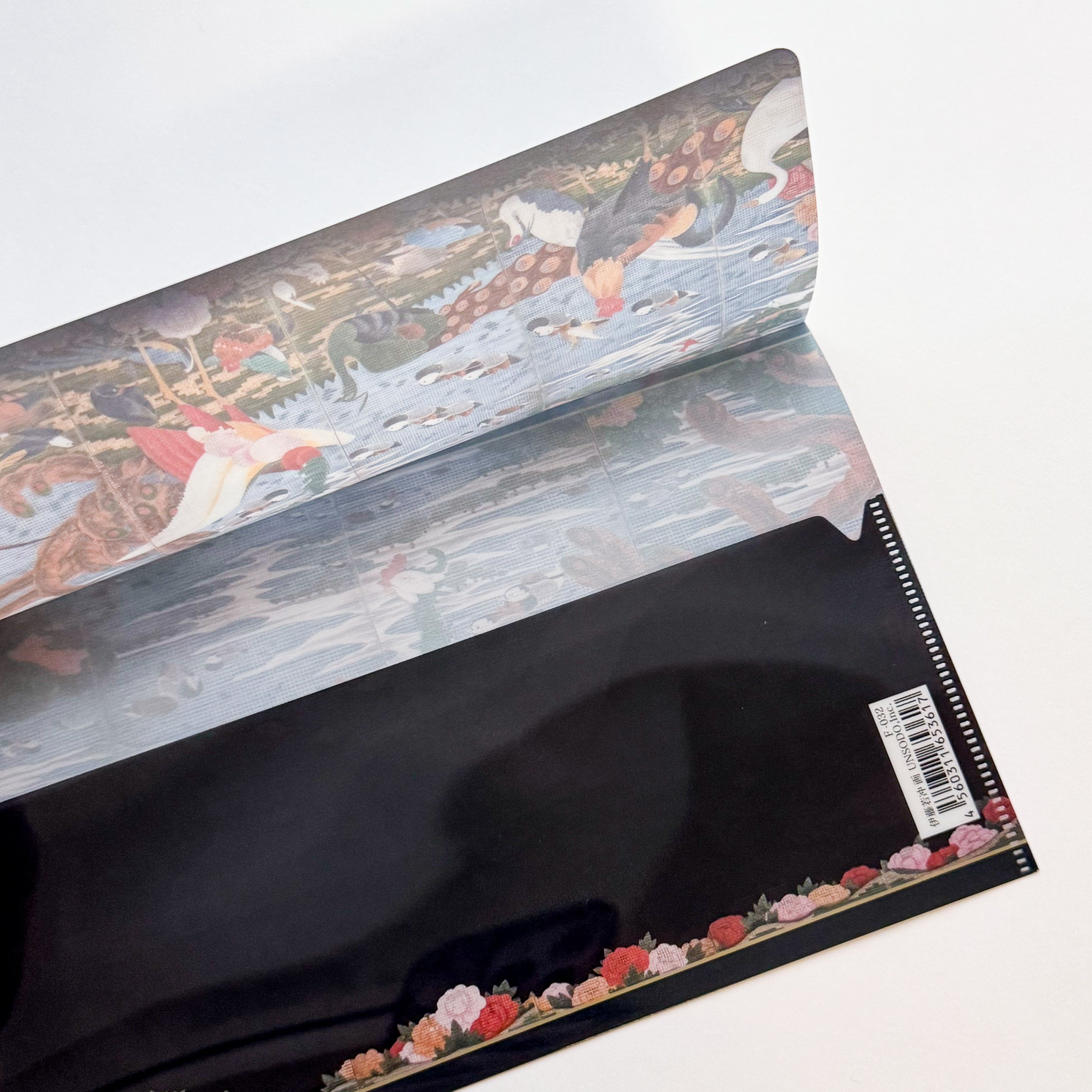 伊藤若冲 三つ折りクリアファイル 樹花鳥獣図屏風 左隻 | hmm, by 東京