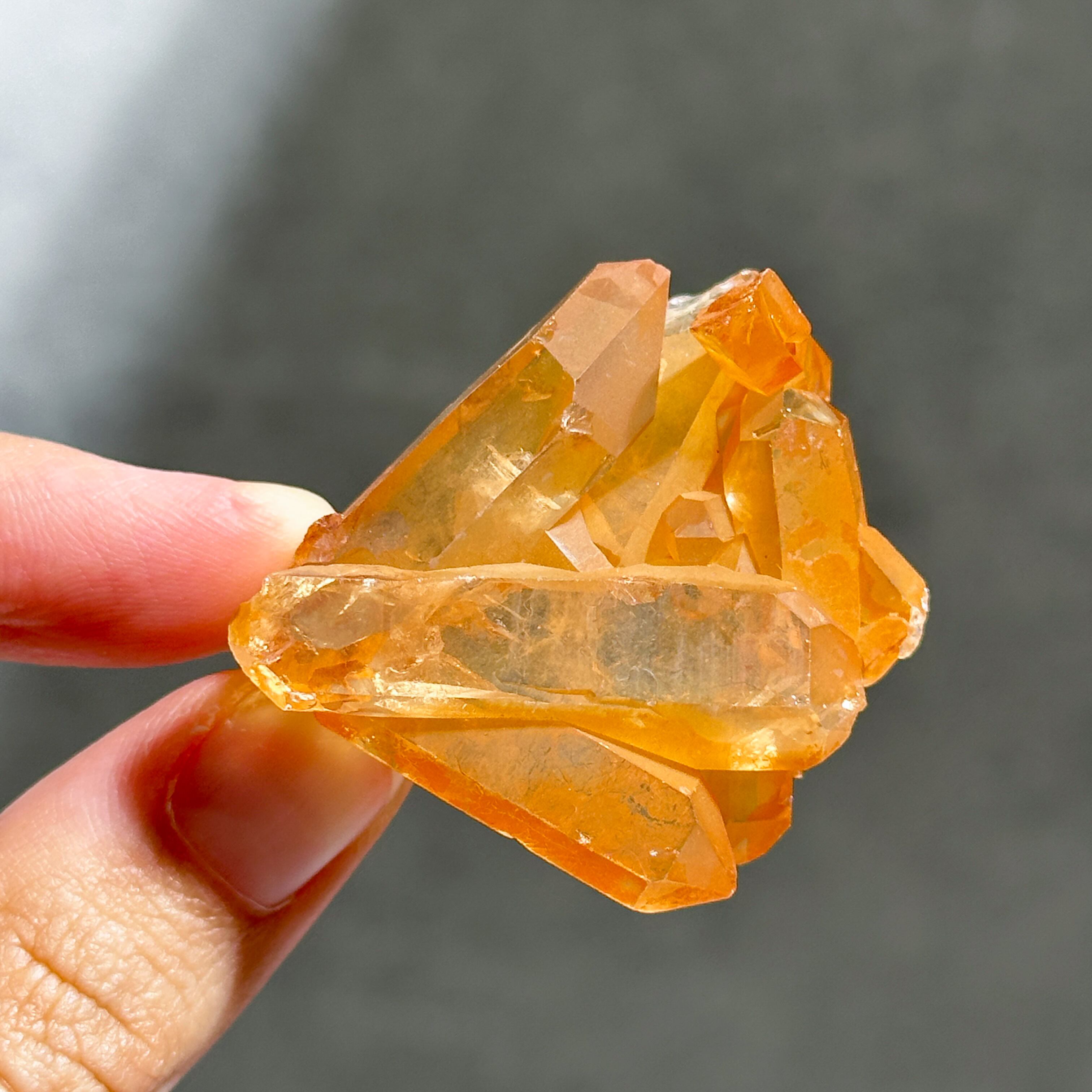 ミナスジェライス産タンジェリンクォーツ クラスター21◇ Tangerine Quartz ◇ 天然石・鉱物・パワーストーン