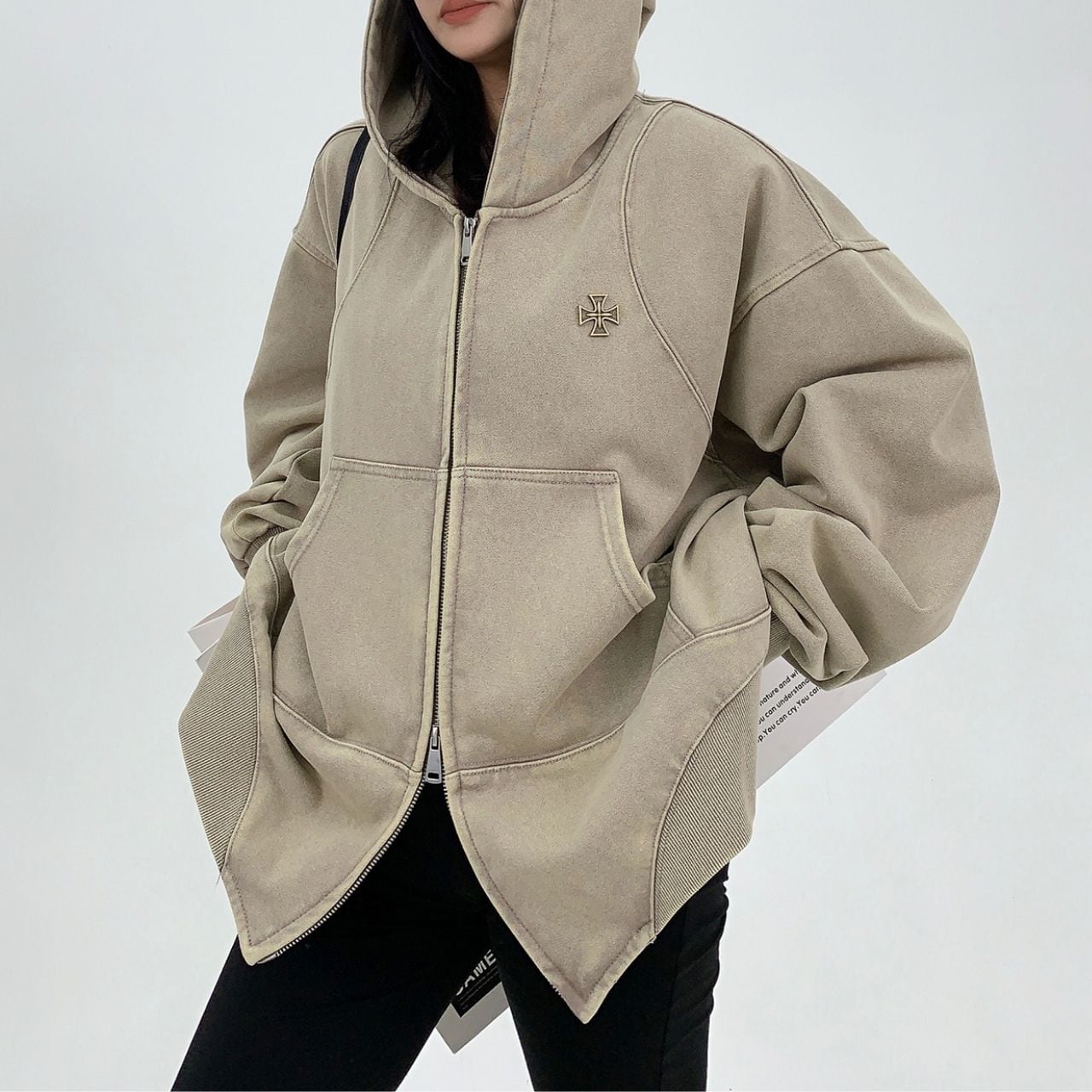 ウォッシュロゴジップフーディ 2col R00897