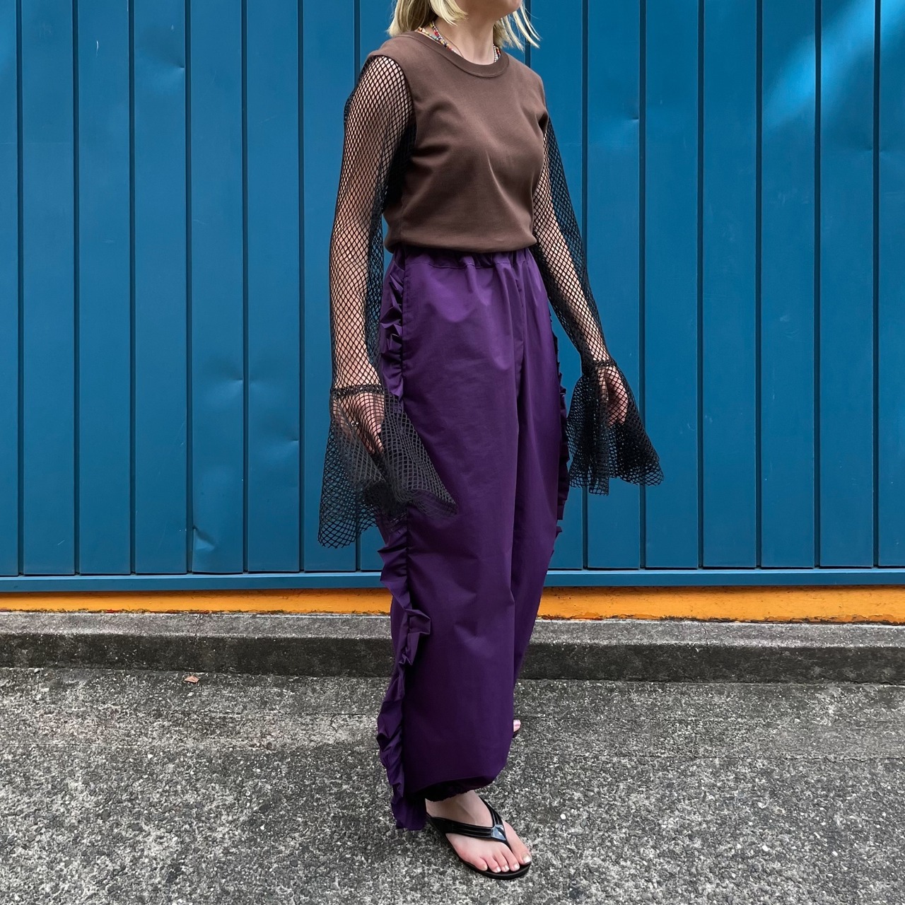 NON TOKYO ノントーキョー / FRILL TRUCK PANTS / PURPLE | coug 