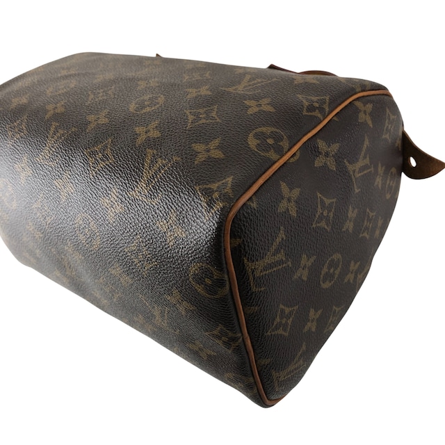 LOUIS VUITTON ルイヴィトン モノグラム ハンドバッグ ブラウン PVC レザー スピーディ25 ミニボストン vintage ヴィンテージ オールド szn2aw