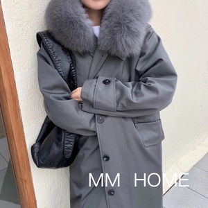 ボリュームファー付き　ロングジャケット　AJ42441-6675