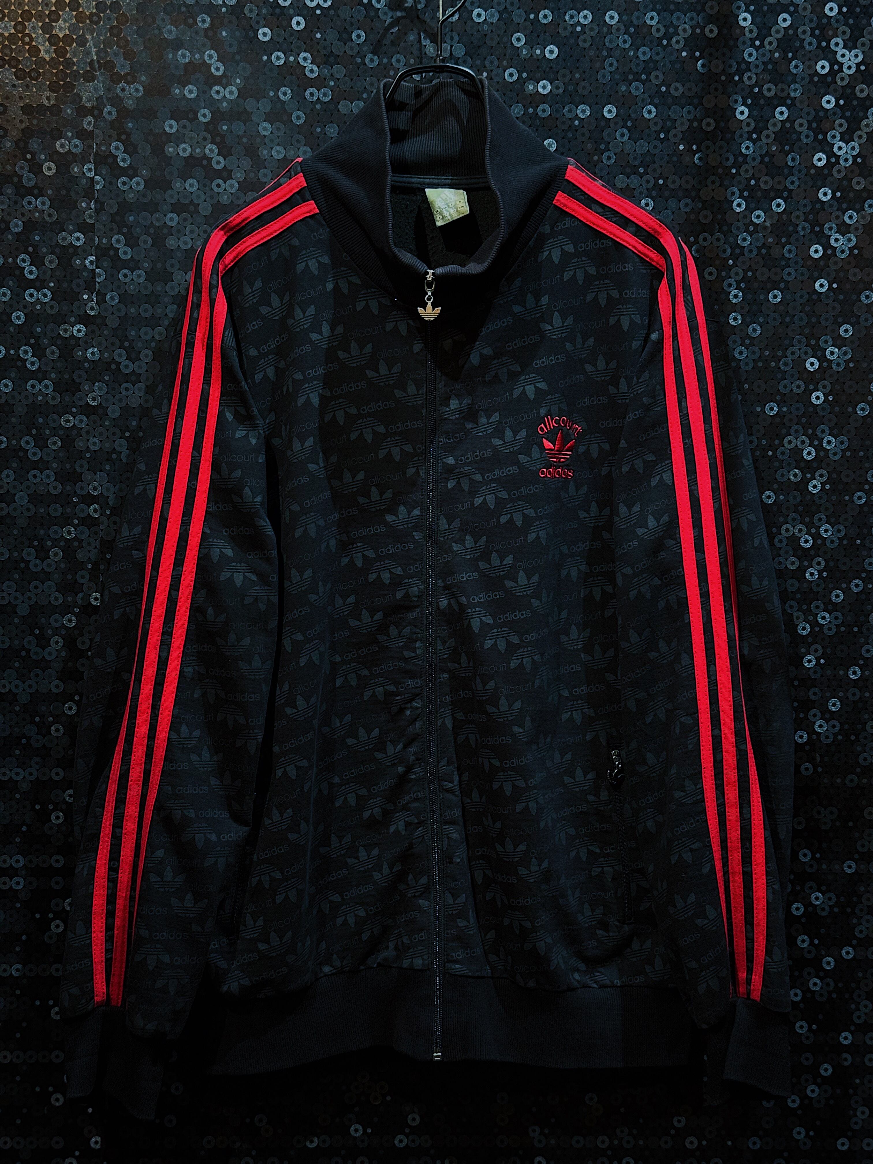 【ÆIEM】"adidas allcourt"vintage trefoil logo pattern track jacket