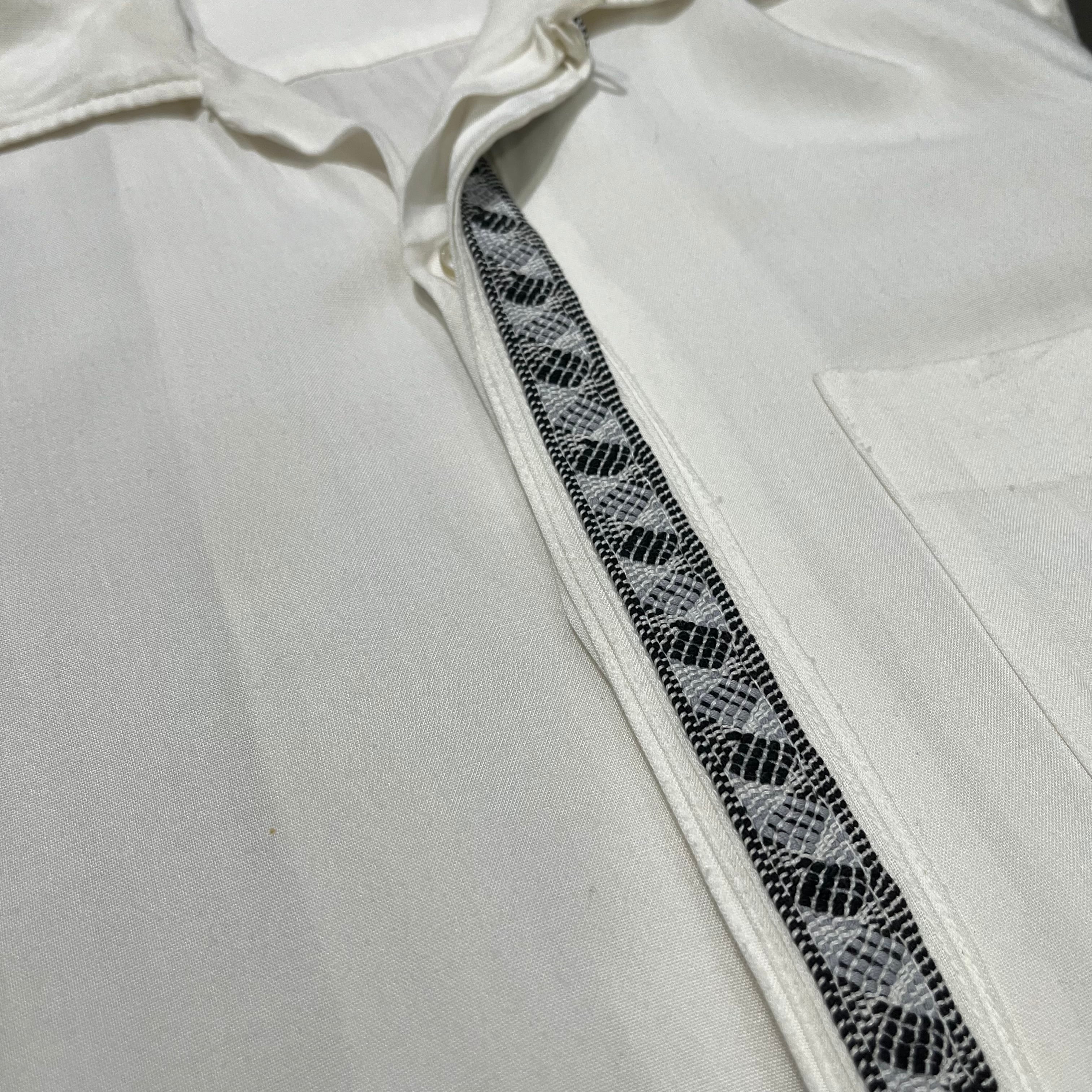 白*様 1960s Casuals rayon shirt 60s White Rayon Shirts 60年代 レーヨンシャツ 白 ホワイト M位