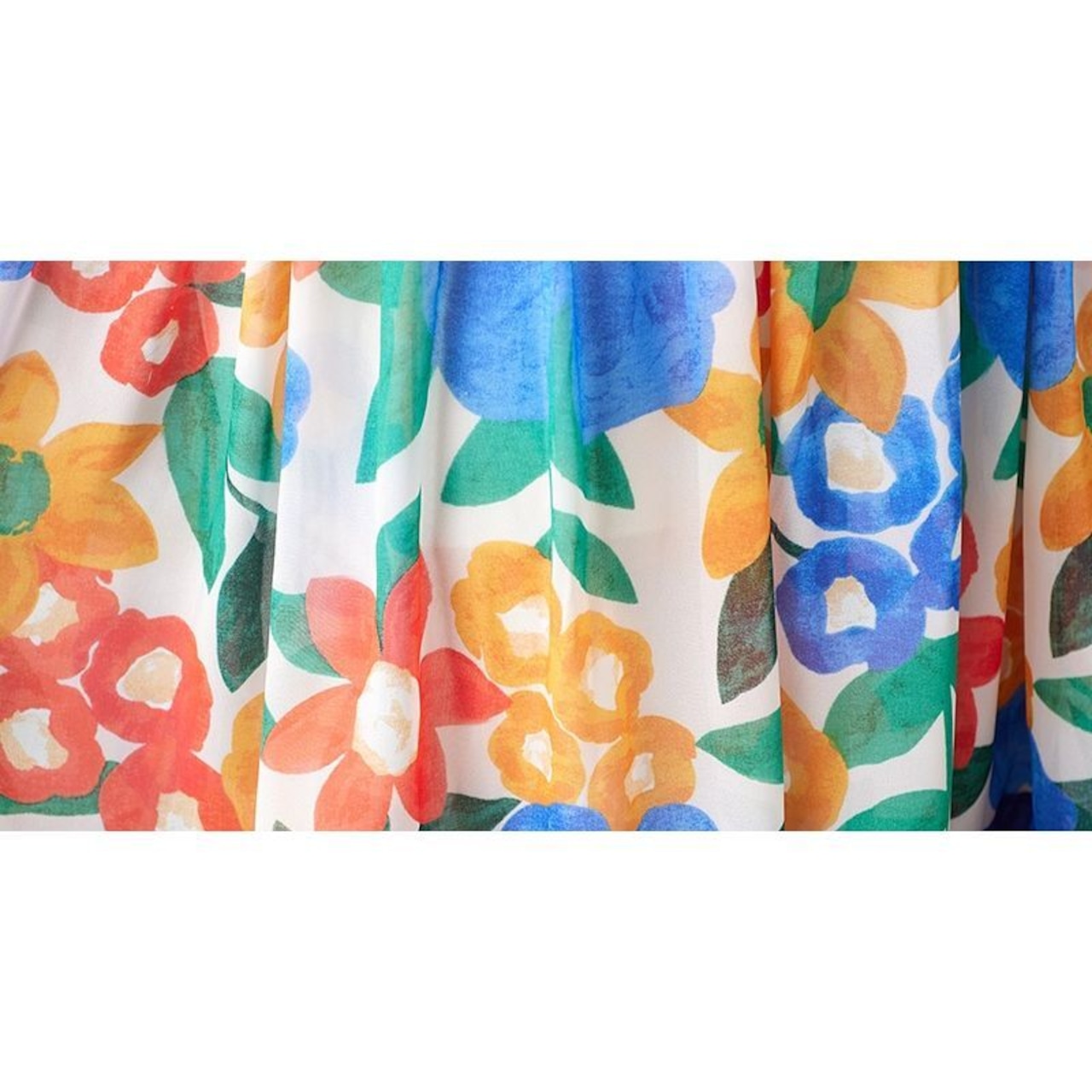 フラワー フリルスリーブ ワンピース  30137